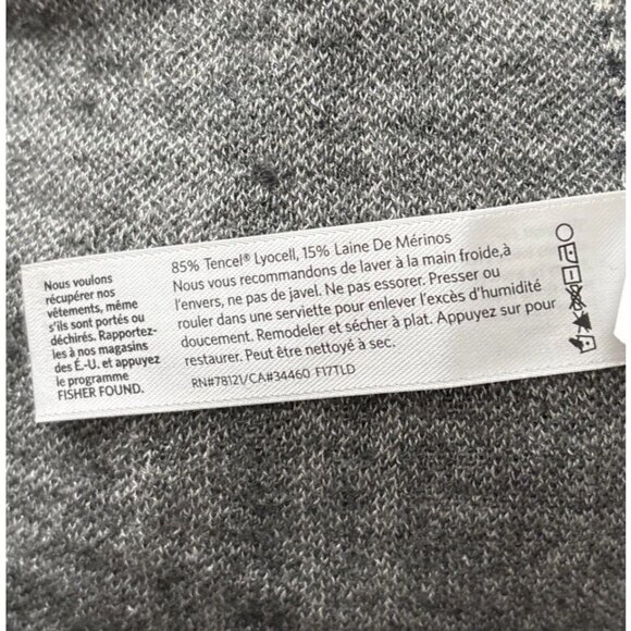 Eileen Fisher Cardigan Sweater Women's Merino Blend Wool Gray Open Front Size 1X - Picture 6 of 6
